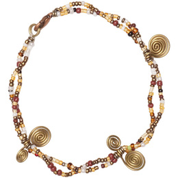 (ケニア)　ビーズ　アンクレット　 No.1