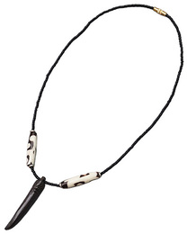 (ケニア)　牛骨&メビーズ　ネックレス　 No.225