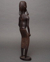 (タンザニア)　黒檀木彫り 女性像　47.5cm