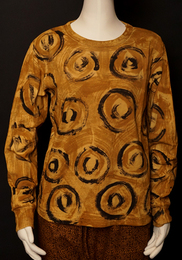 泥染め長袖Tシャツ　No.1　レディースM