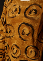 泥染め長袖Tシャツ　No.1　レディースM