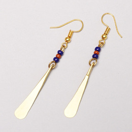 (ケニア)　　真鍮&ビーズ　ピアス　No.600-69