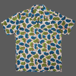 (マリ)　アフリカンワックス　シャツ　半袖　Mサイズ No.1