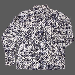 (マリ)　アフリカンワックス　シャツ　長袖　Sサイズ No.1