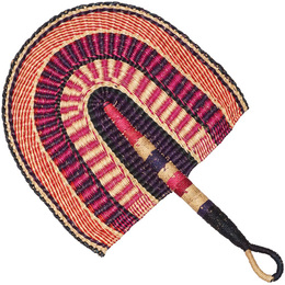 (ブルキナファソ)　エレファントグラス　カラーうちわ　No.39