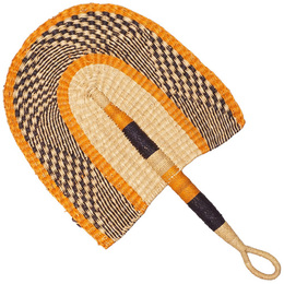 (ブルキナファソ)　エレファントグラス　カラーうちわ　No.40