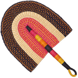 (ブルキナファソ)　エレファントグラス　カラーうちわ　No.41