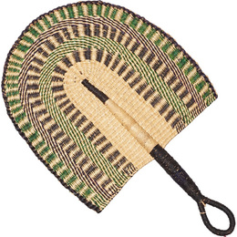 (ブルキナファソ)　エレファントグラス　カラーうちわ　No.42