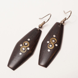 (マリ)　トゥアレグ　象嵌　ピアス No.2200-1