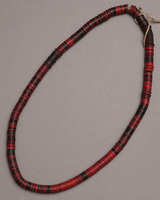 (マリ)　プラスチック　レコード盤ビーズ　71cm　No.8