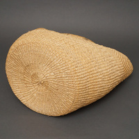 (ブルキナファソ)　猫耳マルシェバスケット　無地　(L)　No.7