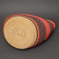 (ブルキナファソ)　猫耳マルシェバスケット　カラー　(L)　No.4