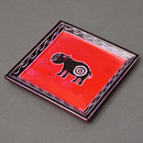 ソープストーン　角　飾り皿　Mサイズ　No.47