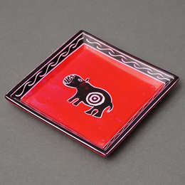 ソープストーン　角　飾り皿　Mサイズ　No.50