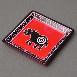 ソープストーン　角　飾り皿　Sサイズ　No.59