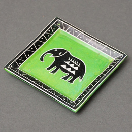 ソープストーン　角　飾り皿　Sサイズ　No.64