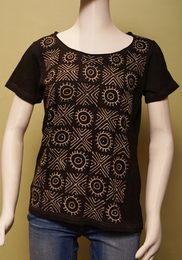 泥染めTシャツ　No.10　レディースM