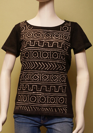 泥染めTシャツ　No.14　レディースM