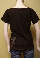 泥染めTシャツ　No.14　レディースM