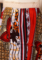 キテンゲ　パッチワーク　キャミソールチュニック　レッド　No.2