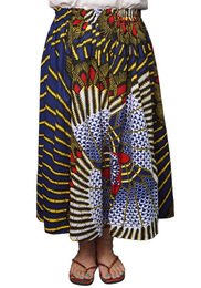 アフリカンワックス　フレアスカート　No.63