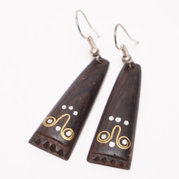 (マリ)　トゥアレグ　象嵌　ピアス No.2400-3