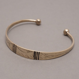 (マリ)　トゥアレグ　ニッケル　バングル　No.8　レディースサイズ