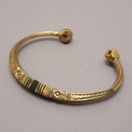 (マリ)　トゥアレグ　ブラス　バングル　No.10　メンズLサイズ