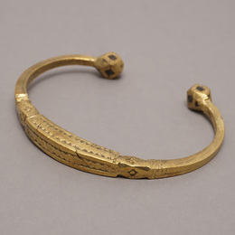 (マリ)　トゥアレグ　ブラス　バングル　No.14　メンズLサイズ