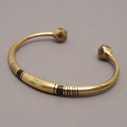 (マリ)　トゥアレグ　ブラス　バングル　No.16　メンズMサイズ