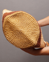 ケニア　ボーダーカラー　サイザルバッグ　10インチ　No,4