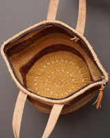 ケニア　ボーダーカラー　サイザルバッグ　10インチ　No,4