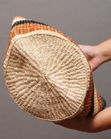 ケニア　ボーダーカラー　サイザルバッグ　8インチ　No,5