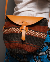 ケニア　バオバブポシェット レザーフラップ　　No.4