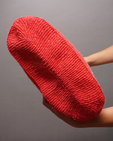 ケニア　サイザル2トーンカラーバッグ　ワイド　(ホワイト,レッド)