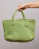 ケニア　サイザルバッグ　ワイド M　(ワカクサ)