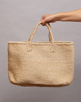 ケニア　サイザルバッグ　ワイド　Lサイズ　(ベージュ)
