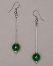 (ケニア)　グリーンボールビーズ　ピアス　No.900-32