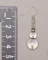 (ケニア)　クリアビーズ　ピアス　No.900-33