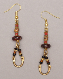 (ケニア)　　ビーズ　ピアス　No.900-45