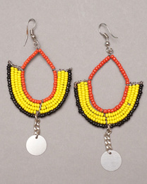 (ケニア)　　マサイビーズ　ピアス　No.900-48