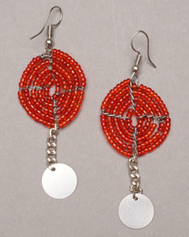 (ケニア)　　マサイビーズ　ピアス　No.900-49