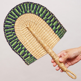 (ブルキナファソ)　エレファントグラス　カラーうちわ　No.26