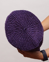 ケニア　サイザルバッグ　8インチ　(ディープパープル)