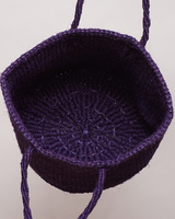 ケニア　サイザルバッグ　8インチ　(ディープパープル)