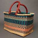 (ブルキナファソ)　スクエアバスケット　カラー　(L)　No.6