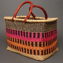 (ブルキナファソ)　スクエアバスケット　カラー　(L)　No.8