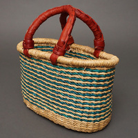 (ブルキナファソ)　楕円マルシェバスケット　(S)　No.2