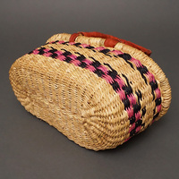 (ブルキナファソ)　楕円マルシェバスケット　(S)　No.3