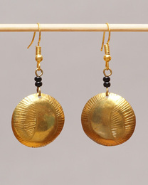 (ケニア)　　真鍮&ビーズ　ピアス　No.700-11